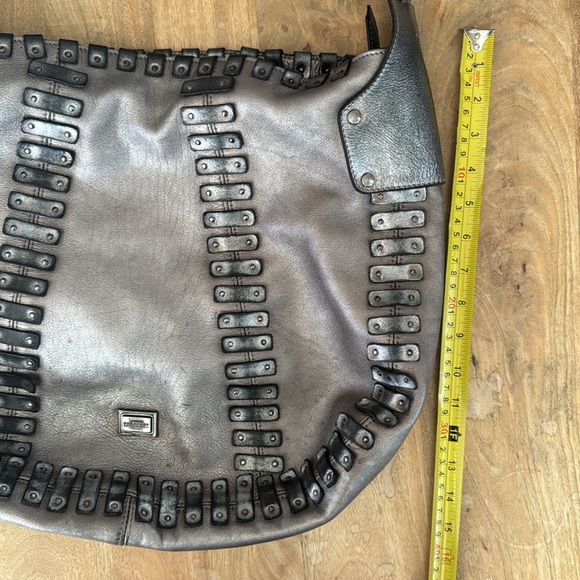 Burberry Embellished Metallic Leather Hobo Bag - Picture 8 of 10